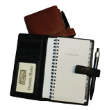 Premium Black and Tan Leather Planner Calendar Systems