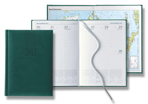 Green Hardbound Calendar Journals