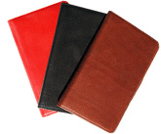 red black and tan leather pocket planners